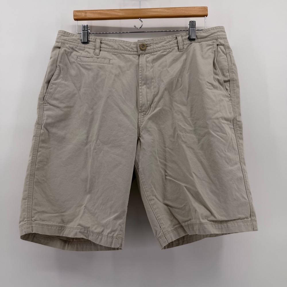 Paper denim & cloth Mens Khaki Cotton Chino Shorts Tan Size 36